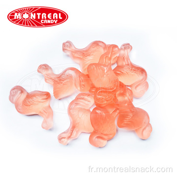 Flamingo Gummy Candy Fruit Flavour pour le logo personnalisé